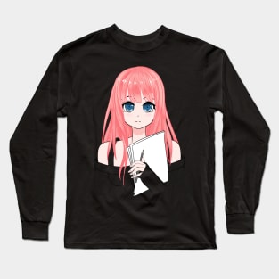 Just a girl who loves Anime and Sketching Long Sleeve T-Shirt